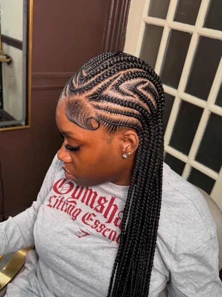 Classic Cornrow Braids with Sleek Finish