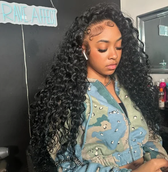 Curly Long Quick Weave No Leave Out