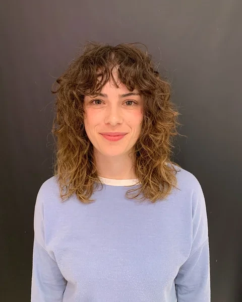 Curly Wavy Shag Haircut