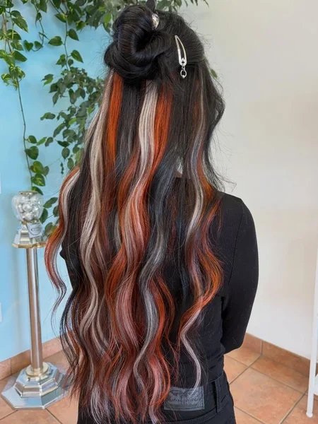 Dark Calico with Orange Red and Platinum Patches