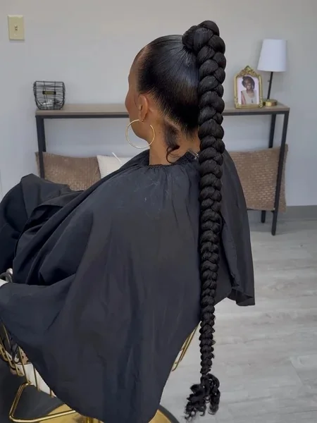 Extra Long Sleek Jumbo Braid High Ponytail