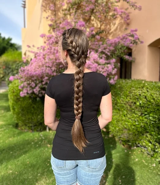 French Braid for Baseball Game