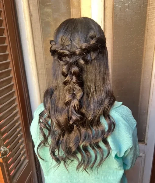 Half Up Braid Graduation Hairstyle