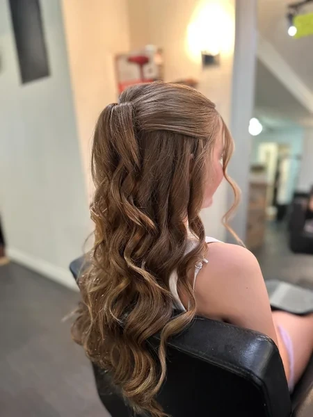 Half Up Half Down Curls for Graduation