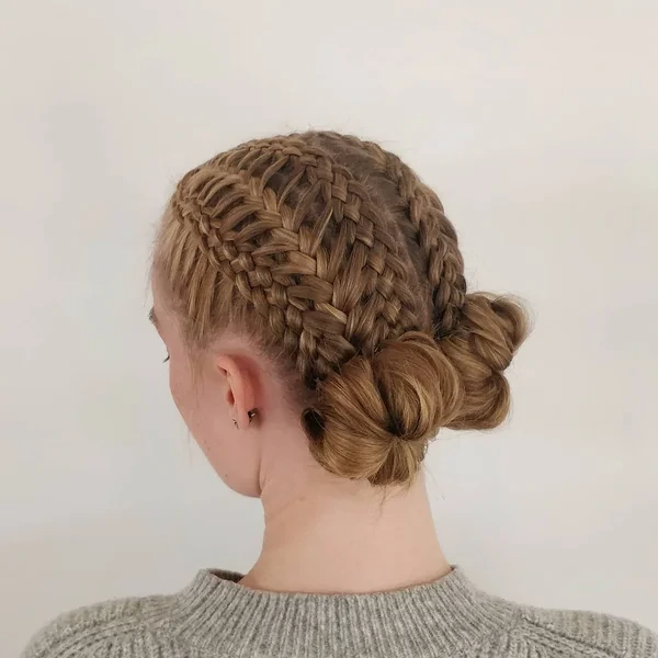 Intricate Full Head Waterfall Braid Updo