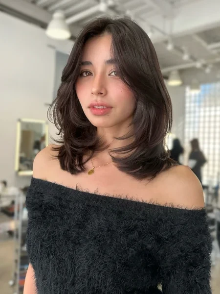 Japanese Medium Layered Hairstyle