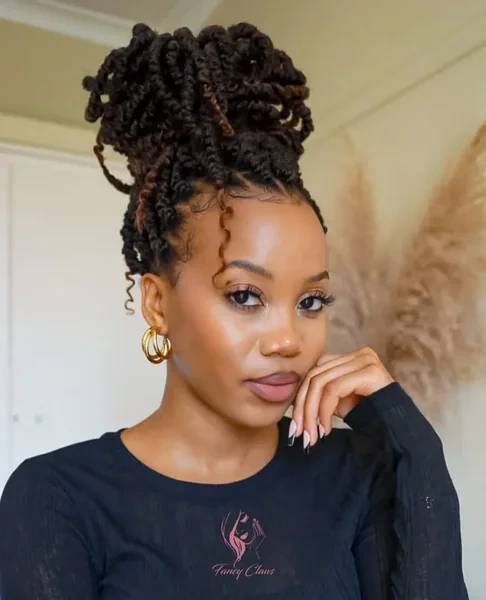 Jumbo Twist Updo Bun for Natural Hair Homecoming