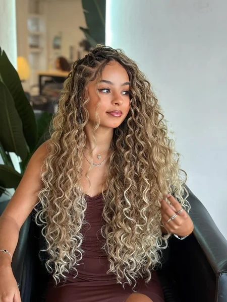 Long Blonde Boho Braids