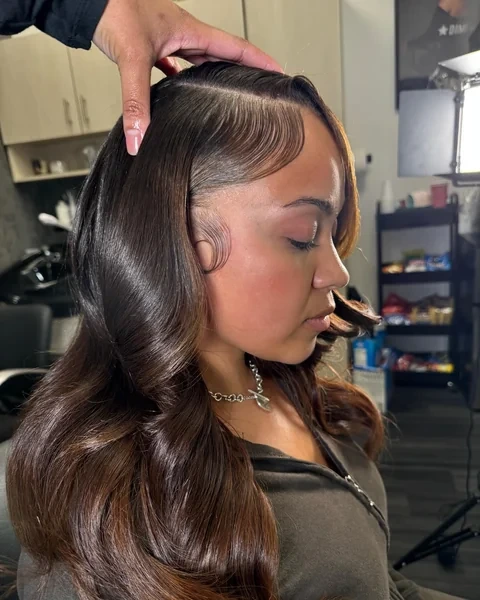 Long Wavy Black Sew In