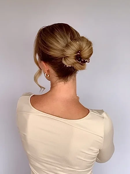 Low Bun Hairstyle for Gym Days
