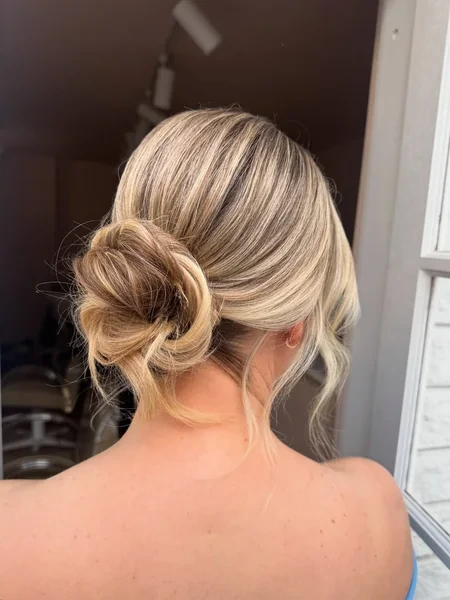 Low Bun Updo for the Gym