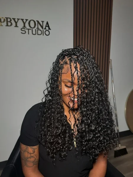 Medium Passion Twists with Voluminous Curls