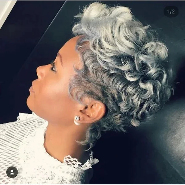 Modern Golden Pixie with Playful Brow Skimming Fringe