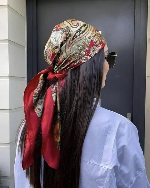 Red Ornate Kerchief Tie