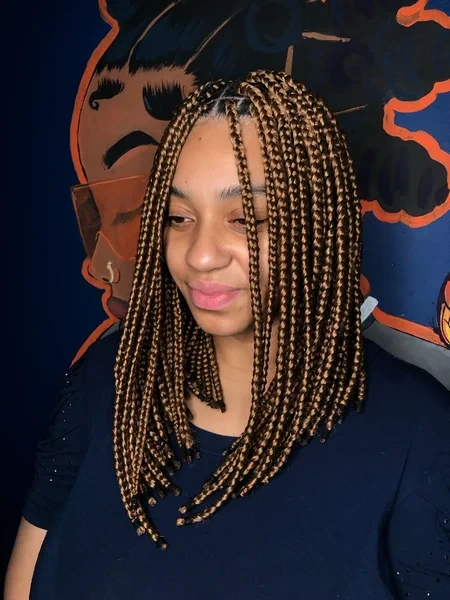 Shoulder Length Caramel Box Braids