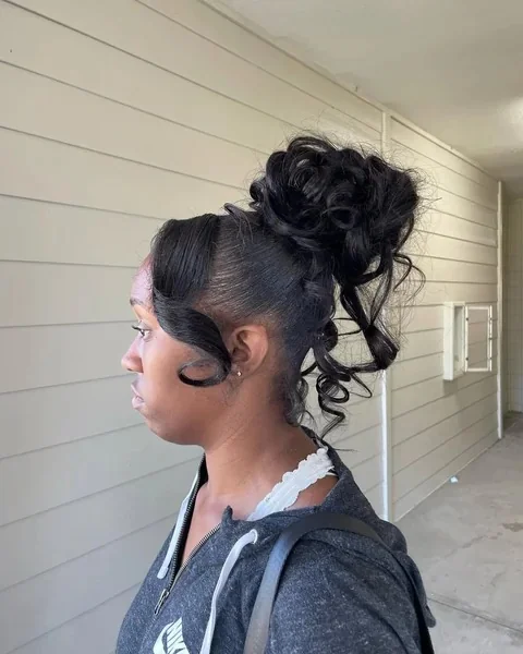 Triple Twist Low Chignon with Seamless Side Part