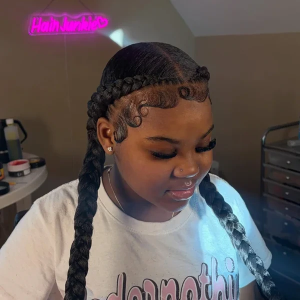 Two Braids with Defined Curly Edges