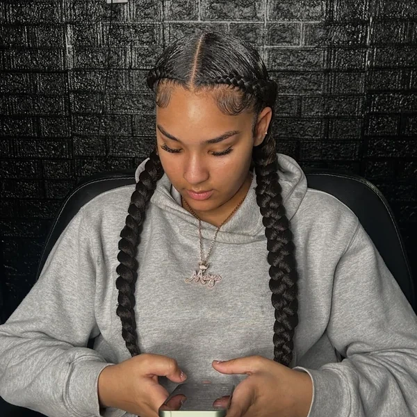 Two Pigtail Braids for a Playful Youthful Style