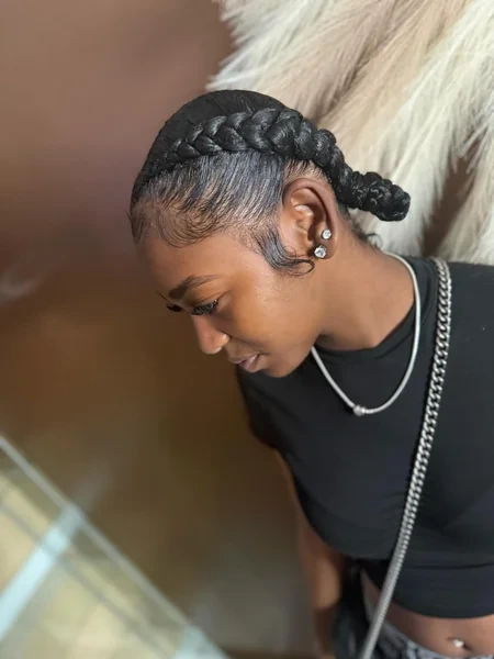 Two Slick Back Braids for a Sleek Everyday Look