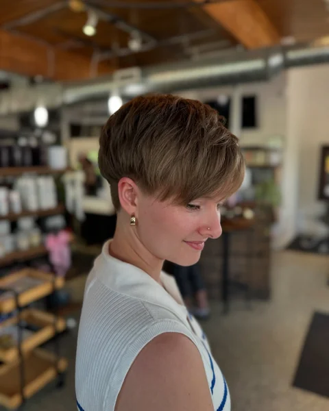 Undercut Pixie with Sweeping Fringe