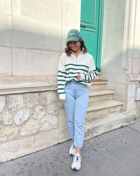 Wavy Bob with Green Baseball Cap